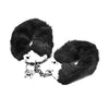 Fetish Pleasure Fluffy Hand Cuffs Black