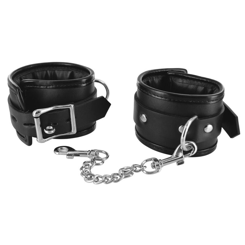 Locking Padded Wrist Cuffs with Chain