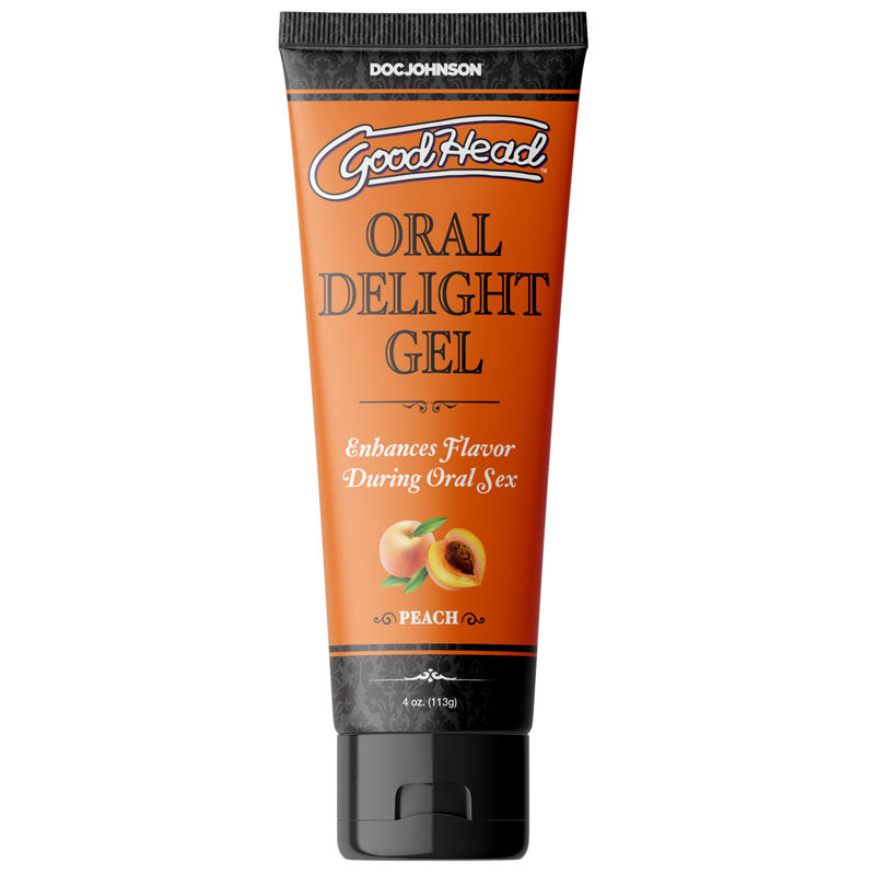 GoodHead Oral Delight Gel - Peach - Peach Flavoured Oral Gel - 120 ml Tube-1361-09-BX