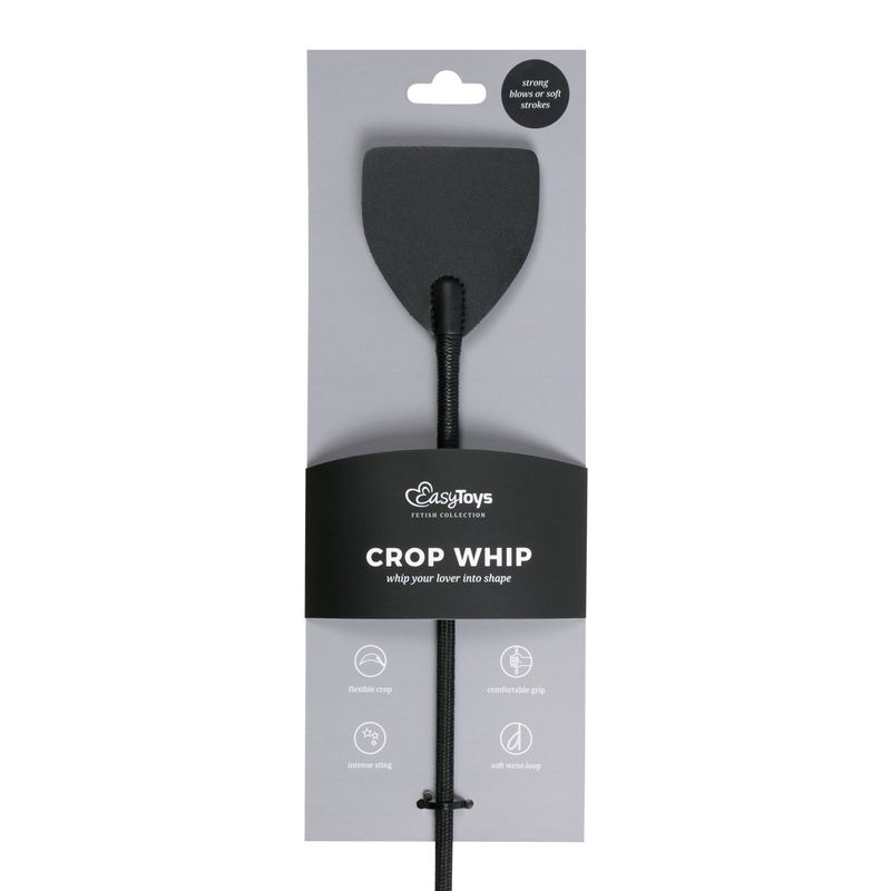 Wide Crop Whip Black