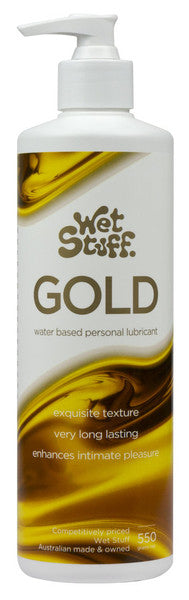 Wet Stuff Gold Lubricant Water Based Lube 550g Pump