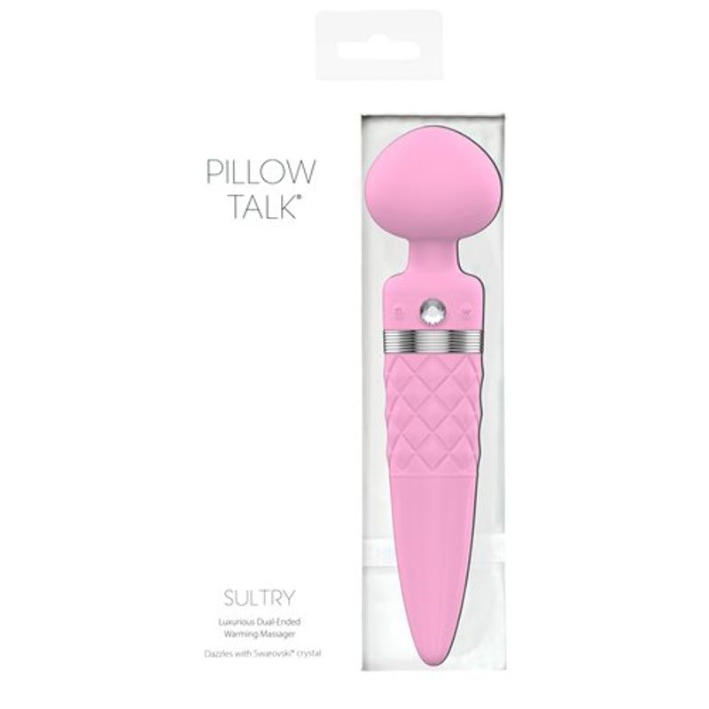 Pillow Talk Sultry Dual Ended Warming Massager Pink