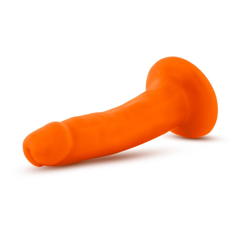 Neo Dual Density Cock 6in Neon Orange