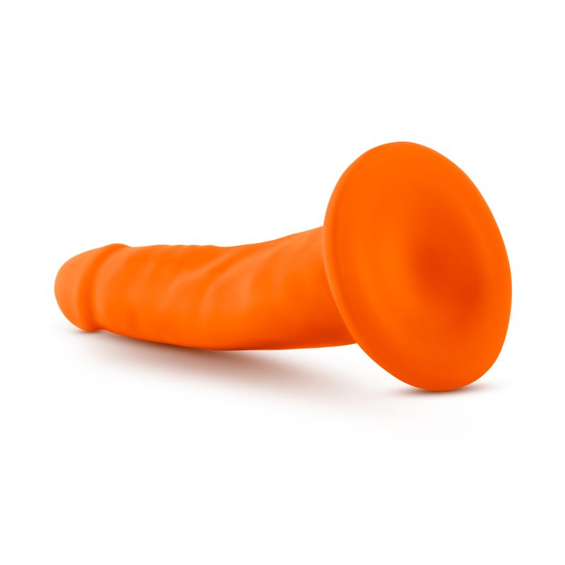 Neo Dual Density Cock 6in Neon Orange