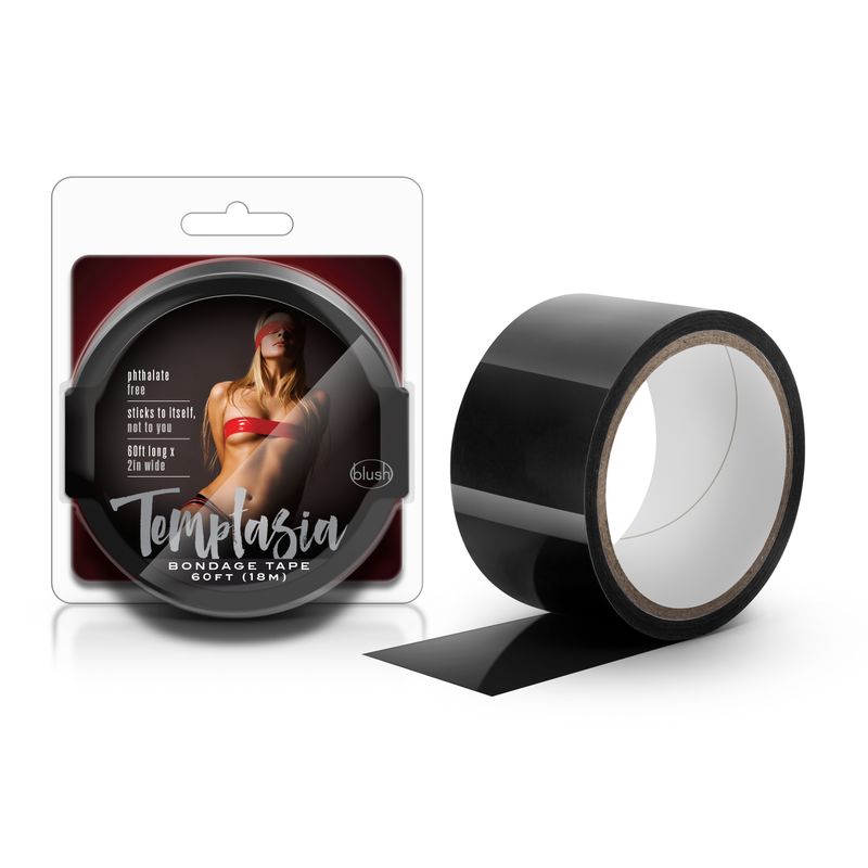Temptasia Bondage Tape 18m Black-BL-40695