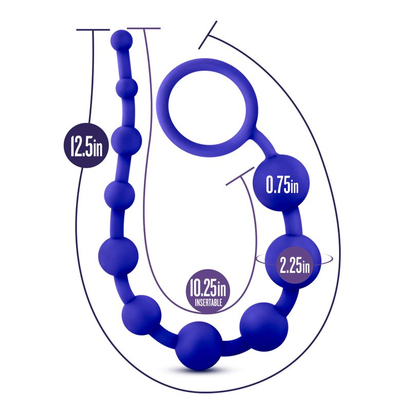 Luxe Silicone 10 Beads Indigo