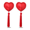 Reusable Red Heart Tassels Nipple Pasties