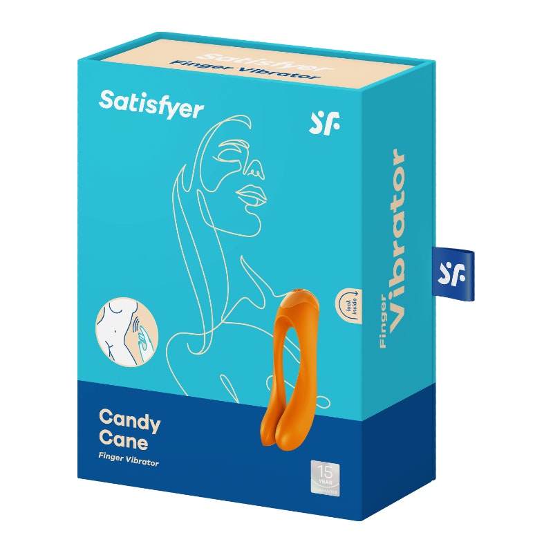 Satisfyer Candy Cane Finger Vibe Orange