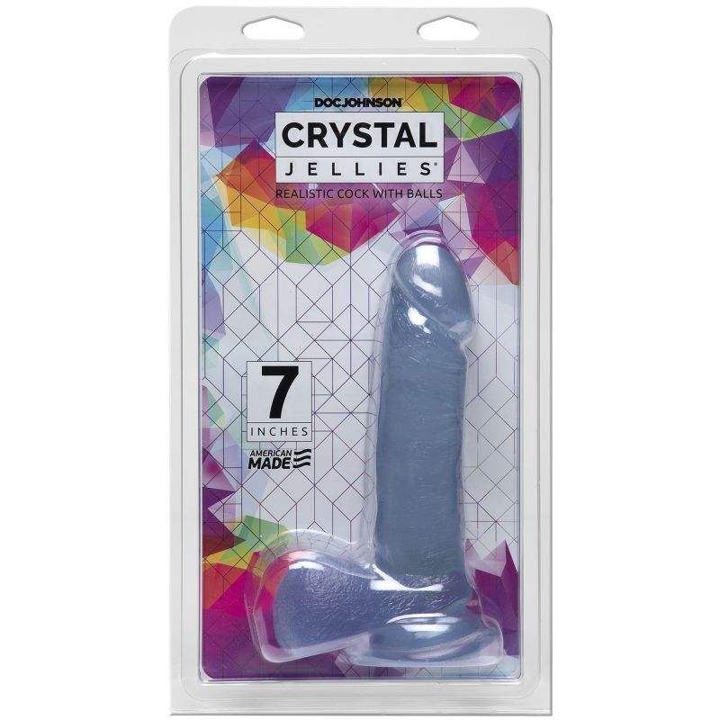 7 in Realistic Cock With Balls Clear