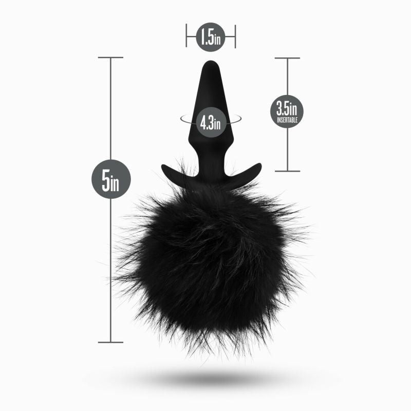 Anal Adventures Platinum Rabbit Tail Plug-BL-59225
