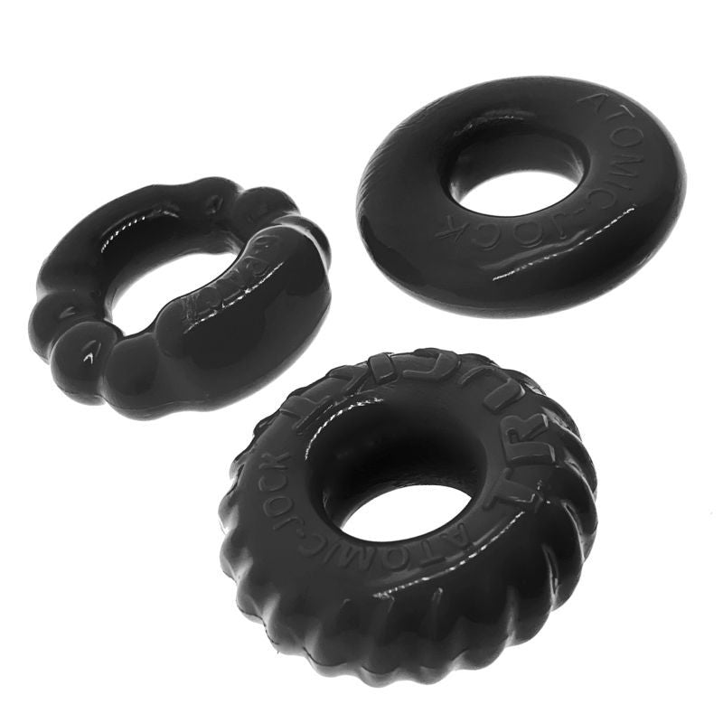 Bonemaker 3 Pc Cockring Set Black