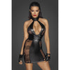 Power Wetlook Short tulle dress w Inserts & Corset Binding