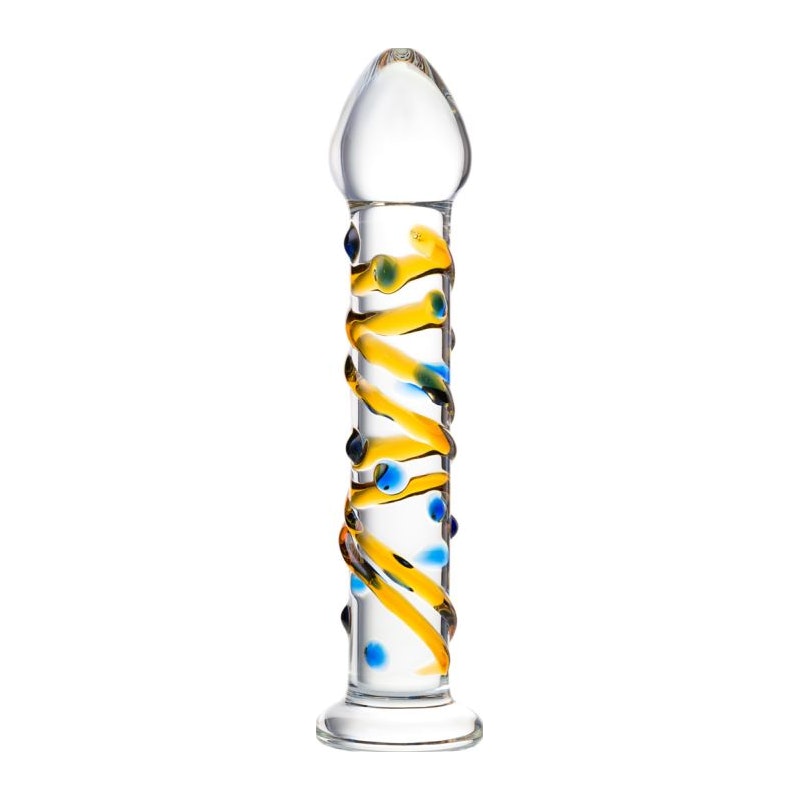 Sexus Glass Dildo Yellow 17.2cm