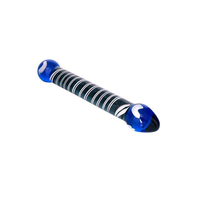 Sexus Glass Dildo Duo Blue 20cm