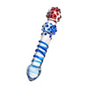 Sexus Glass Dildo Blue Red 20.5cm