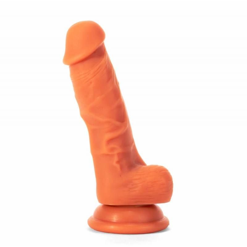 Realistic Dildo Veined Shaft w Balls Flesh