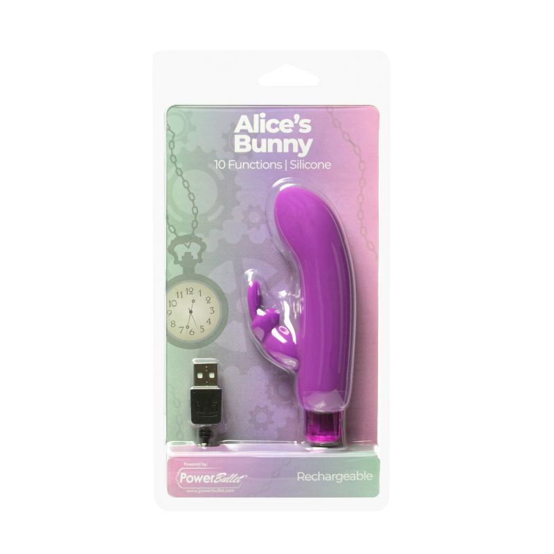 Alices Bunny Rechargeable Bullet w Rabbit Sleeve Purple