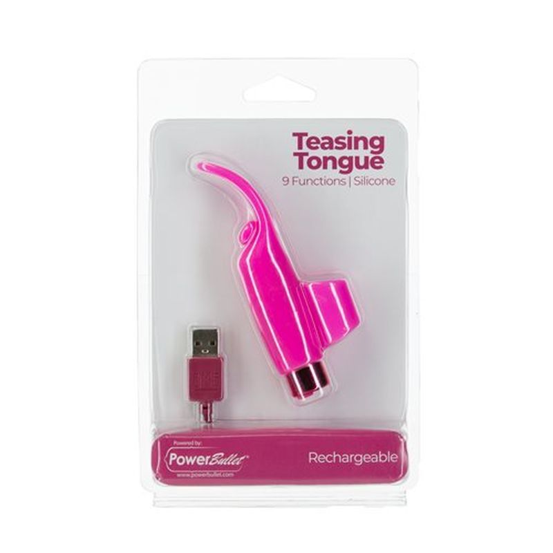 Power Bullet Teasing Tongue  w Rechargeable Bullet Pink