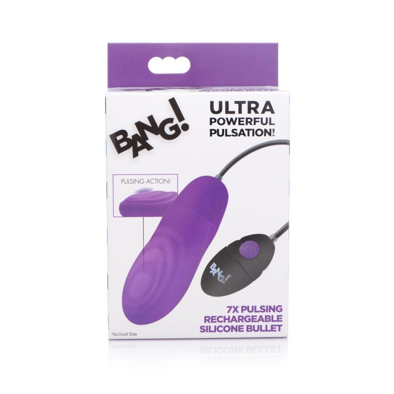 7X Pulsing Rechargeable Bullet Purple