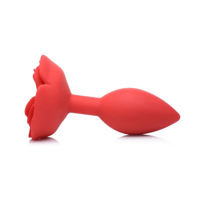 Booty Bloom Silicone Rose Plug Large Red