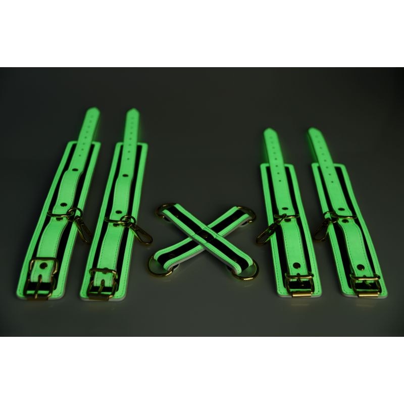 Kink In the Dark Glowing Hog Tie Set Fluro Green