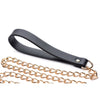 Leashed Lover Black/Gold Chain Leash