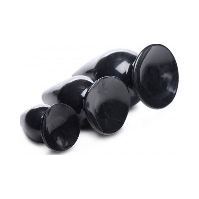 Triple Cones 3 Pc Anal Plug Set Black