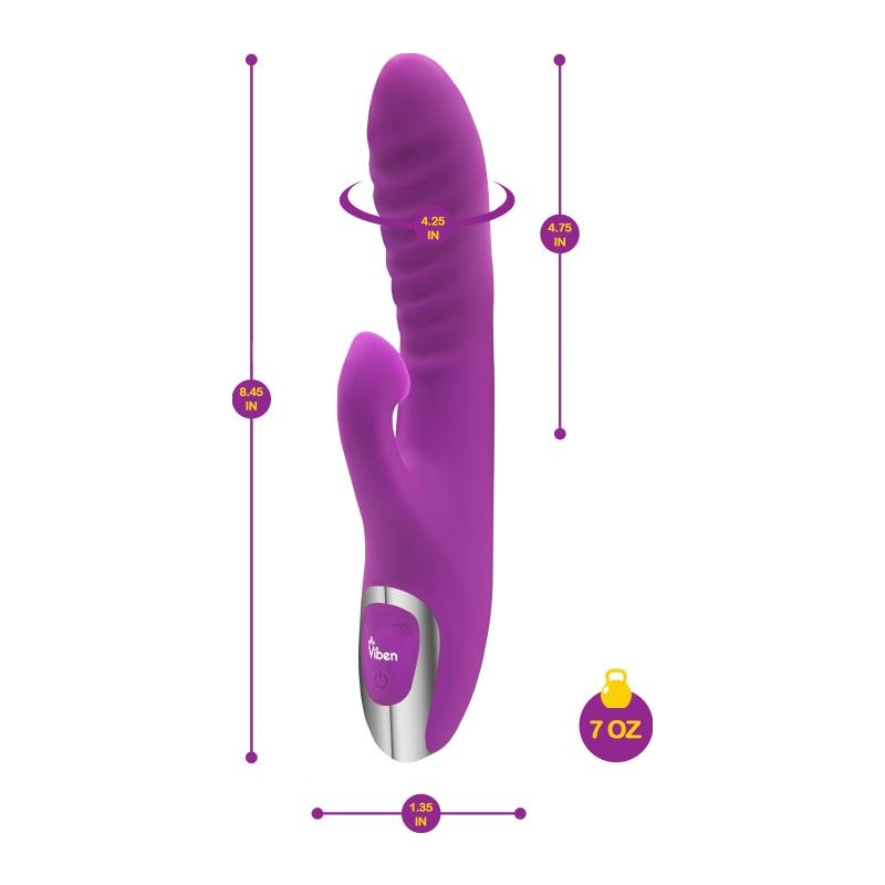 Viben Frenzy Suction Rabbit Vibe Berry