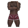 Male Power Sport Mesh Mini Short Burgundy