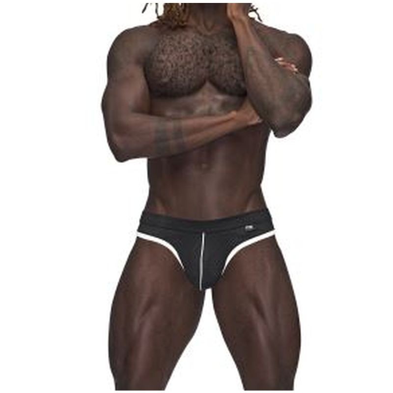 Male Power Sport Mesh Thong Black