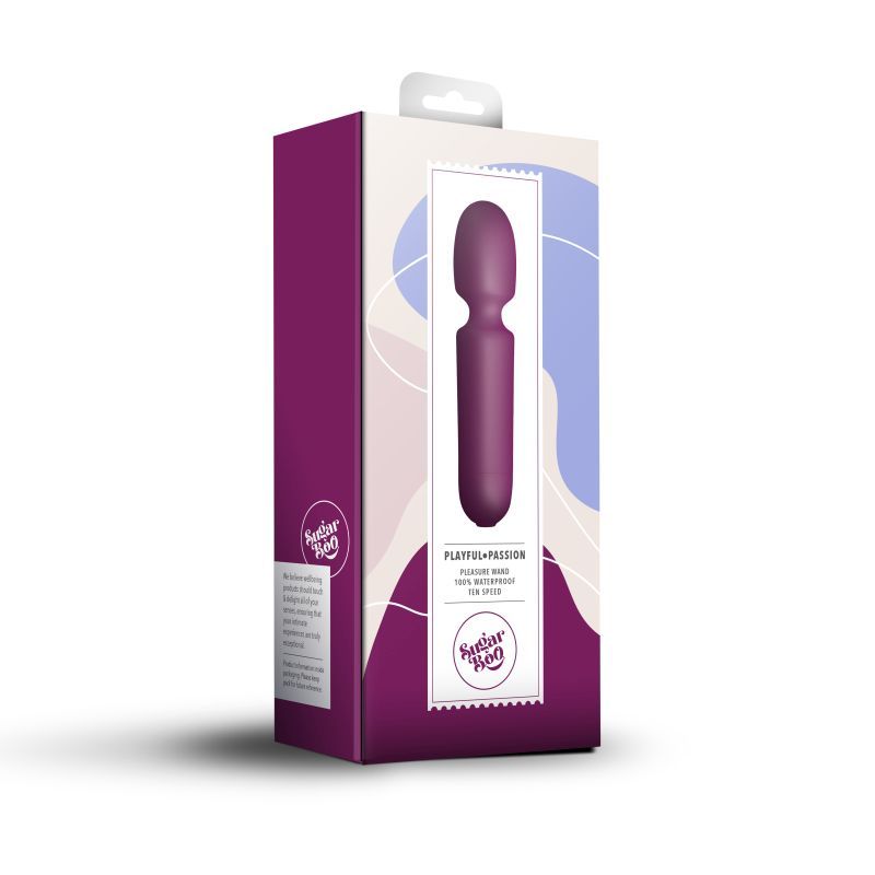 SugarBoo Playful Passion Wand Vibe Burgundy