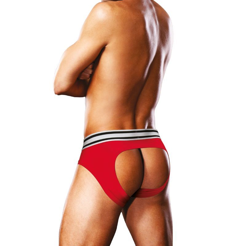 Prowler Open Back Brief White/Red