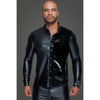 Powerwetlook PVC Long Sleeved Shirt w Button Placket