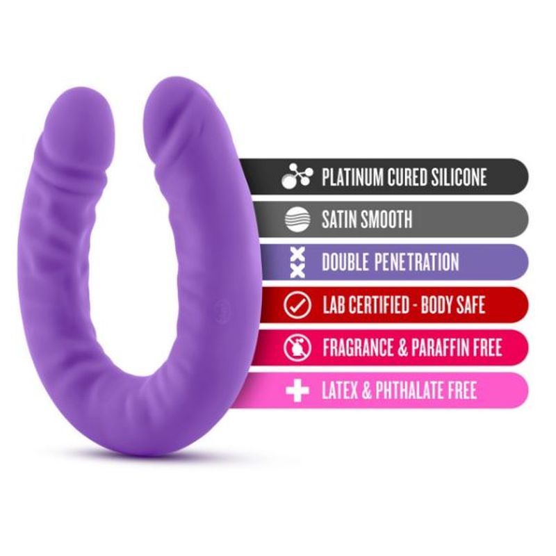 Ruse Silicone Slim 18in Purple Double Dong