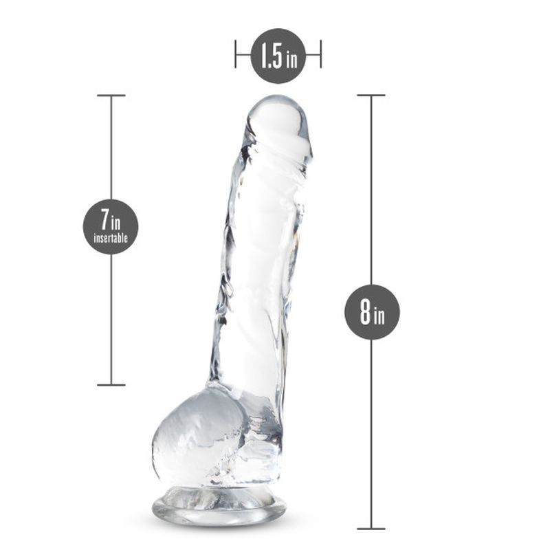 Naturally Yours 8" Crystaline Dildo Diamond