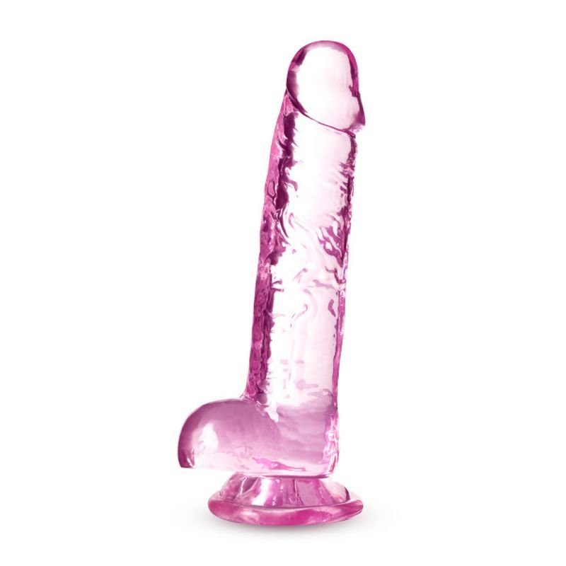 Naturally Yours 7" Crystaline Dildo Rose