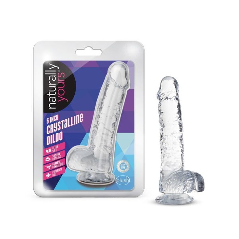 Naturally Yours 6" Crystaline Dildo Diamond