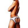 Prowler Oversized Paw Open Back Brief White