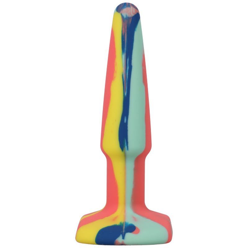 Groovy Silicone Anal Plug 4in Sunrise