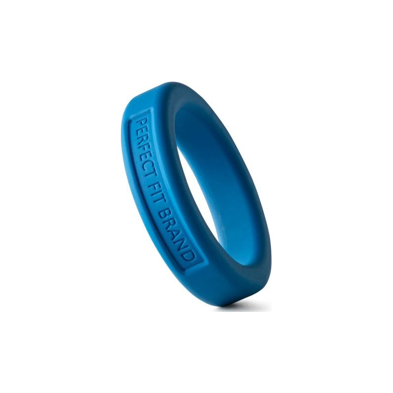 Classic Silicone Medium Stretch Penis Ring 36mm Blue