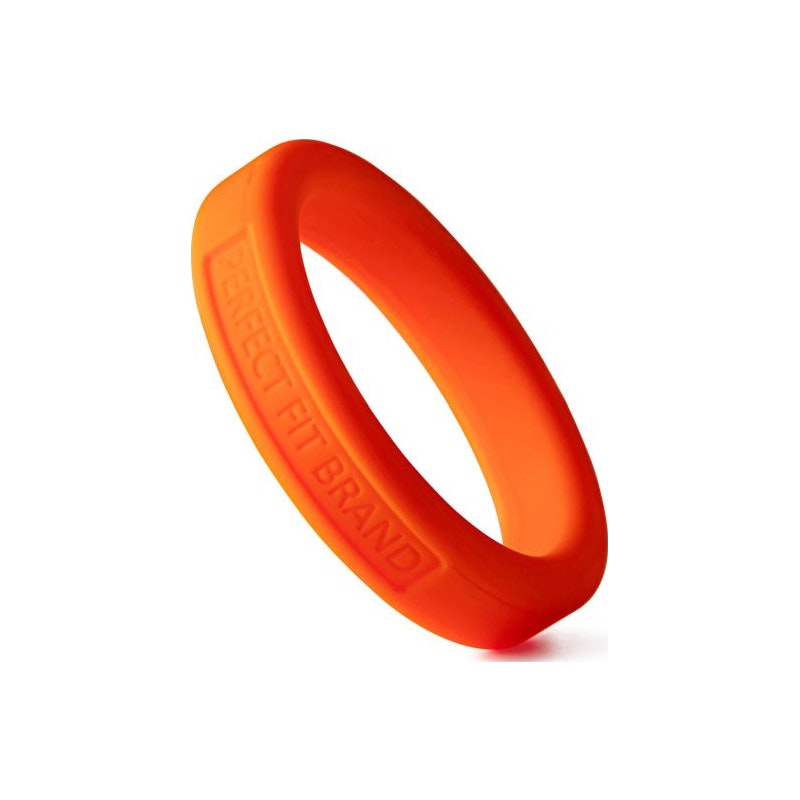 Classic Silicone Medium Stretch Penis Ring 44mm Orange