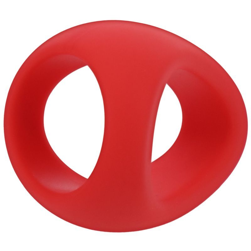 Stirrup Silicone Cock Ring Crimson