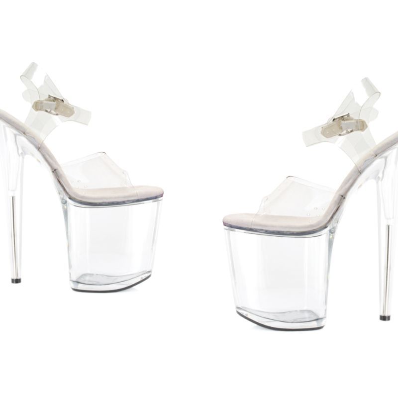 Clear Platform Sandal 8in