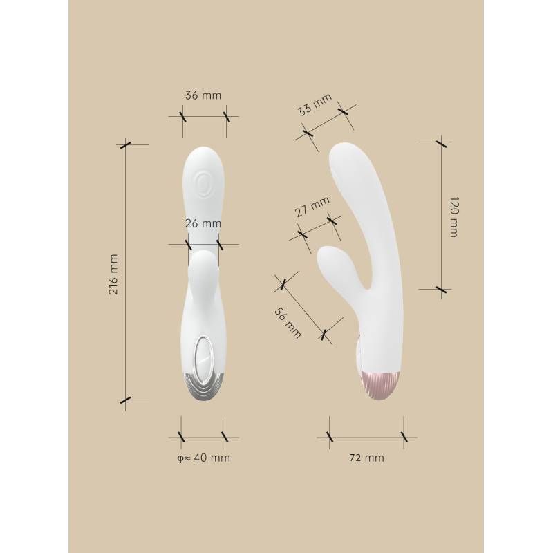 Pada Rabbit and G-Spot Pulsing Vibrator White