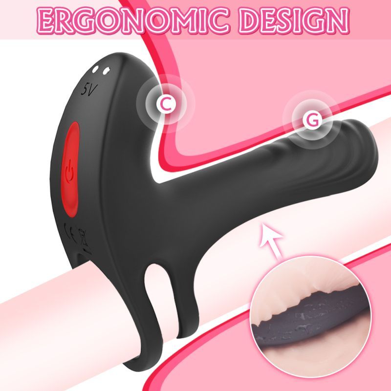Frank Remote Control Vibrating Penis Shaft and Clit Stim Enhancer-S251-2