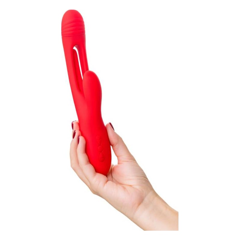 JOS Patti Moving Tongue Rabbit Vibrator Red