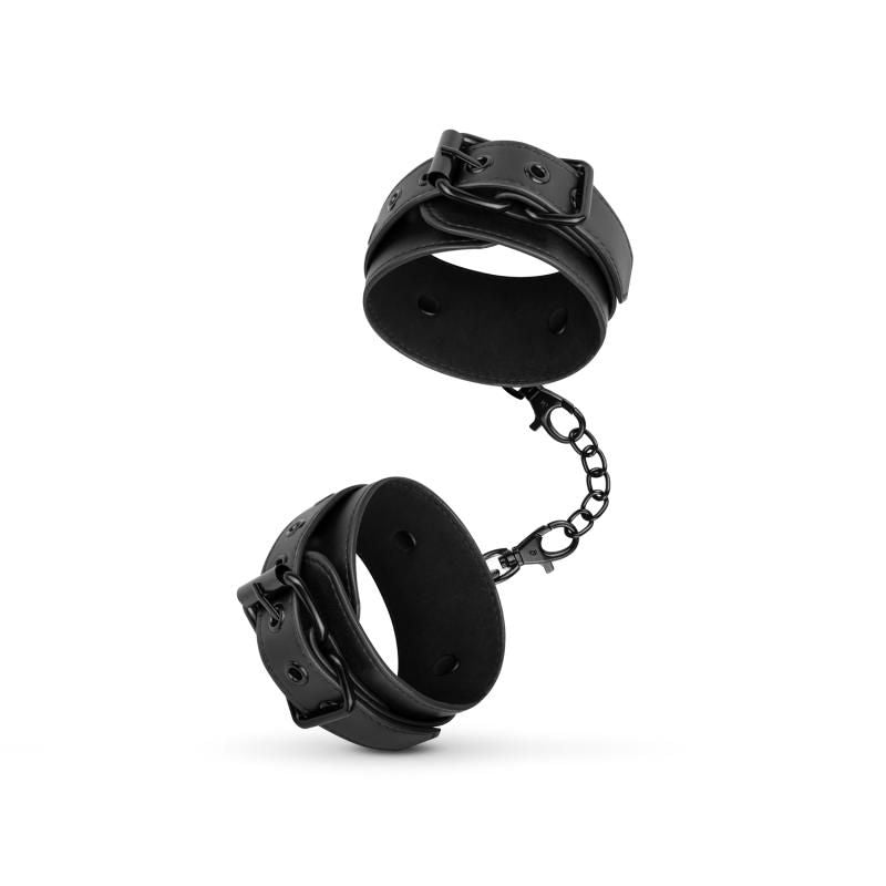 Faux Leather Handcuffs Black