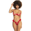 Lace Cut Out Set 2 Pc Red