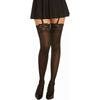 Dreamgirl Thigh High Sheer Lace Stockings Black