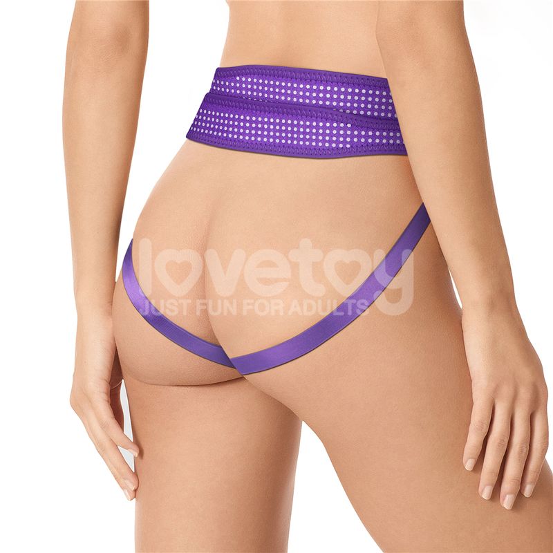 Easy Strap on Harness Polka Dot Purple-LV715002
